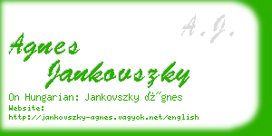 agnes jankovszky business card